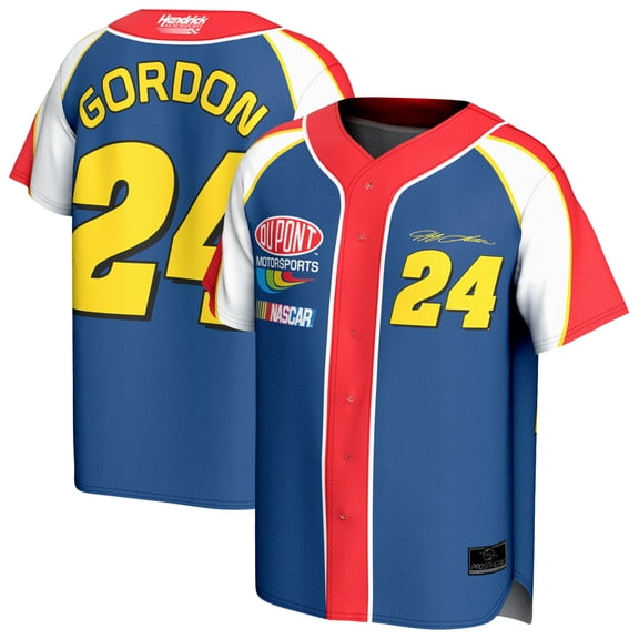 Men's ProSphere  Red/Navy Jeff Gordon DuPont Baseball Fashion Jersey