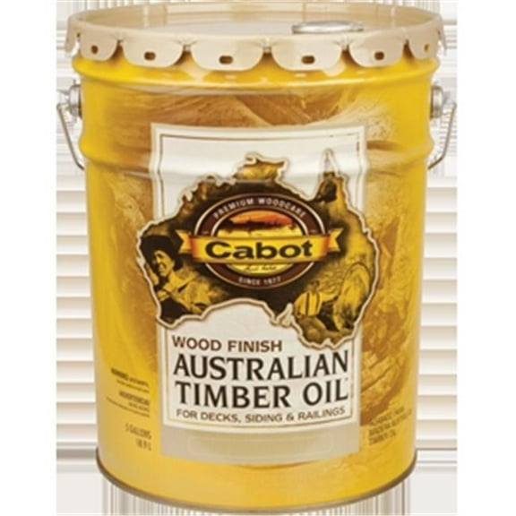Cabot 19400 5 Gallon, Natural Australian Timber Oil Wood Finish, Water Reduced