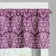 thumbnail image 3 of Ambesonne Victorian Valance Pack of 2, Scrolling Damask Rococo, 42"X12", Purple Pale Pink, 3 of 5