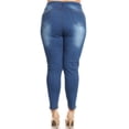 thumbnail image 4 of Jvini Women's Plus Size Pull On Denim Jeans With Pockets ,Comfort Elastic Waist ,Ripped ,29" Inseam ,16W-18W, 4 of 6
