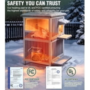 Aivituvin Heated Outdoor Cat House for Winter, Insulated Cat House for Outdoor Indoor, Weatherproof Cat Shelter with Warm Liner for Feral & Stray Cats