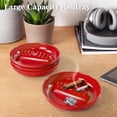 thumbnail image 3 of RotHome Resin Large Tabletop Ashtray for Cigarettes and Cigars, Heavy Duty Outdoor Patio Ashtray with Cigar Holder, Smokeless Home Office Bar Decor Accessories, 1-Pack Red, 3 of 7