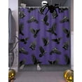 thumbnail image 3 of Halloween Crows Shower Curtain Set ，Waterproof Fabric Shower Curtains Retro Classic Watercolor Art Purple Texture Shower Curtains for Bathroom,Bathroom Decor 54x"78", 3 of 6