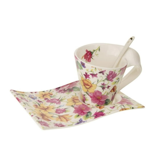 Flower Cup and Saucer Set
