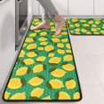 thumbnail image 2 of Kitchen Rugs Sets Of 2,Yellow Lemon Fruit Dots Green Pattern Anti Fatigue Kitchen Mat Rugs Non Slip Washable,Decorative Kitchen Floor Mats for Kitchen,Sink,Laundry,17"x47"+17"x47", 2 of 5