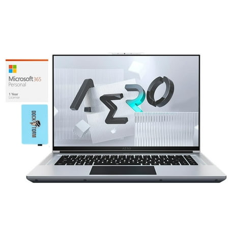 GIGABYTE AERO 16 Gaming & Entertainment Laptop (Intel i7-12700H 14-Core, 16GB RAM, 2x512GB PCIe SSD (1TB), GeForce RTX 3070 Ti, 16.0" 60Hz Win 11 Pro) with MS 365 Personal, Hub