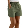 thumbnail image 2 of Summer Casual Shorts for Women Elastic High Waist Drawstring Loose Fit Lightweight Beach Shorts with Pockets, 2 of 5