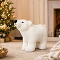 thumbnail image 4 of Voglyf Polar Bear Plush Christmas Decoration White, Sturdy Standing Frame, Soft Plush Fabric, PP Cotton Filling, for Fireplace, Tree, Shelf, Winter Decor and Holiday Display, 7.87Inch, 4 of 7