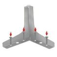 thumbnail image 5 of Seimneire 4 patas de muebles de 6 pulgadas, patas de sofá de estilo moderno, patas triangulares de metal cromado pulido para mesa, armario, sofá, silla, 5 of 5