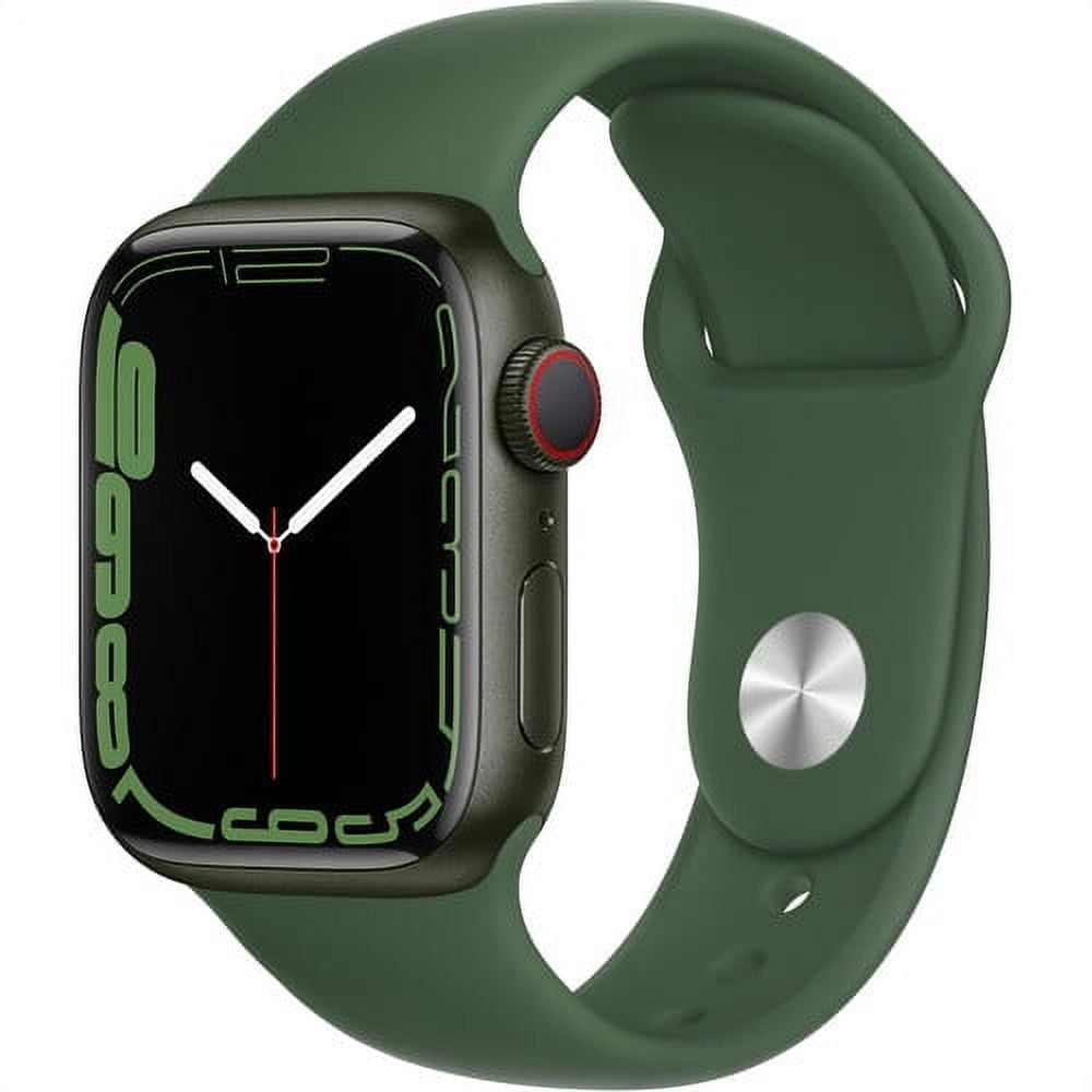 Apple Watch Series 7 GPS + Cellular, 41mm Green Aluminum Case with Clover  Sport Band - Regular