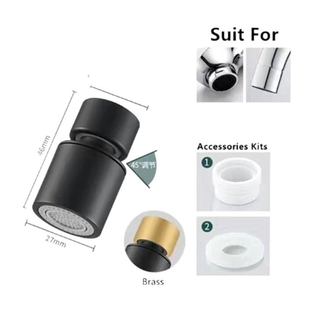 Kitchen Basin Universal Faucet Bubbler Pressurized Brass Splash-proof Water Extension Faucet Aerator Universal Shower ,Easy to Install