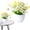 B, variant on 7" Artificial Potted Daisy Chrysanthemum - White Yellow 21-Head Fake Flowers with Pot, UV Resistant Faux Plants for Home, Office, Desk & Outdoor Decor