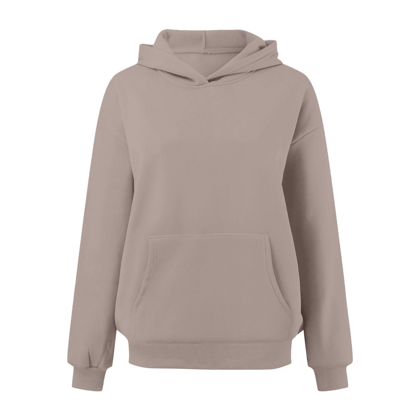 FYDUU Hoodies For Women Casual Womens Oversized Hoodies Fleece Sweatshirts Fall Pullover Long Sleeve Hooded Sweatshirt With Pockets Winter Clothes Women Hoodies Fall Tops