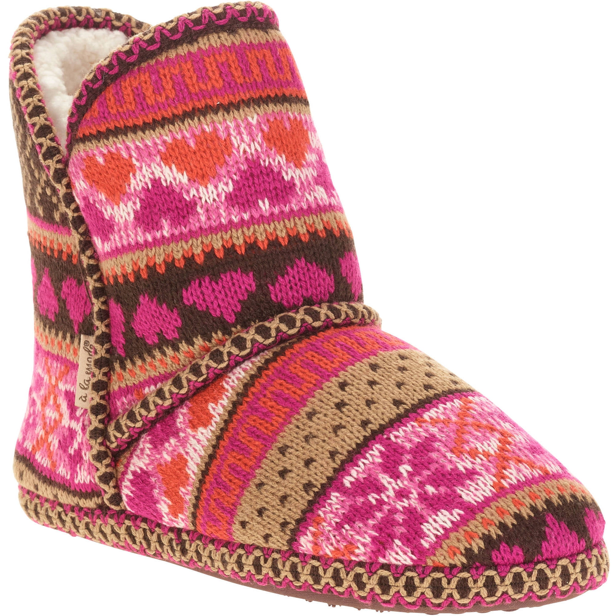 MukLuk Women's Short Knit Bootie Slipper