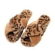 thumbnail image 1 of Pantuflas marrones con estampado de leopardo para mujer, suaves y cálidas, para otoño e invierno (talla 38-39), 1 of 7