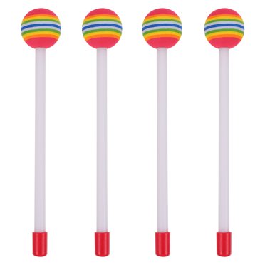 SHISUYAN 4 Pcs Kids Practicing Drum Sticks Rainbow Color Drumstick Music Instrument Toy