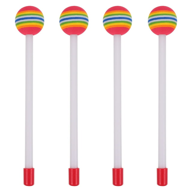 Miangastore 4 Pcs Kids Practicing Drum Sticks Rainbow Color Drumstick Music Instrument Toy