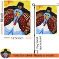 thumbnail image 5 of G128 12"x18" Thanksgiving Garden Flag Pilgrim Turkey Rustic Seasonal Outdoor Holiday Decor, 5 of 5