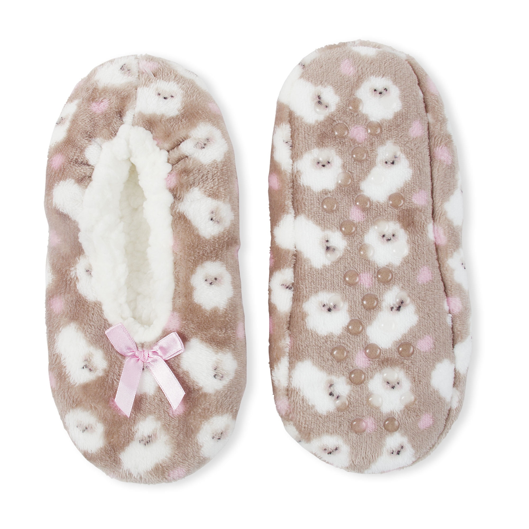 Womens Animal Print Slipper Socks Womens Animal Print Slipper Socks