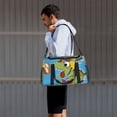 thumbnail image 7 of Bingfone Dinosaur Riding a Motorcycle Print Travel Duffel Tote Bag,Waterproof Shoulder Weekender Bag For Women and Men Swim Sports Travel Gym Bag，Foldable and expandable bag Lightweight, 7 of 7