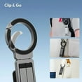 thumbnail image 3 of Magnetic Phone Tripod for iPhone, Ma38 Portable Phone Holder Mini Tripod for Magsafe, Ma 38 Aluminium Double-Sid Stand with Strong Magnets & Foldable Hook, 180° Rotation Cold Shoe Mount Silver 2PCS, 3 of 7