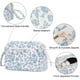 thumbnail image 4 of Bolsa de maquillaje Narwey, bonita organizadora de viajes abierta con estampado floral, 4 of 6
