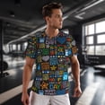 thumbnail image 3 of Wukai Happy Father Day Print Men's Short-Sleeved Mesh T-Shirt,Quick-Dry Short Sleeve Workout T-Shirt-X-Small, 3 of 8