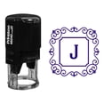 thumbnail image 1 of Printtoo R-40 Square Swirl Border Alphabet J Monogram Initial Office Stationary Self Inking Rubber Stamp, 1 of 3