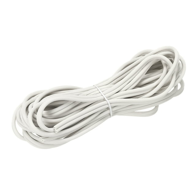Unique Bargains 15M/49.21Ft Silicone Window Screen Spline Sealing Strip, 4.5mm OD White