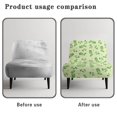 thumbnail image 6 of HELLHERO Olive Branch Motif Slipper Chair Slipcover, Easy to Install Dustproof Armless Accent Chair Cover for Living Room Dining Room, 6 of 8