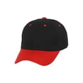 thumbnail image 1 of Two-Tone  Adjustable Baseball Cap, Black Red, 1 of 2