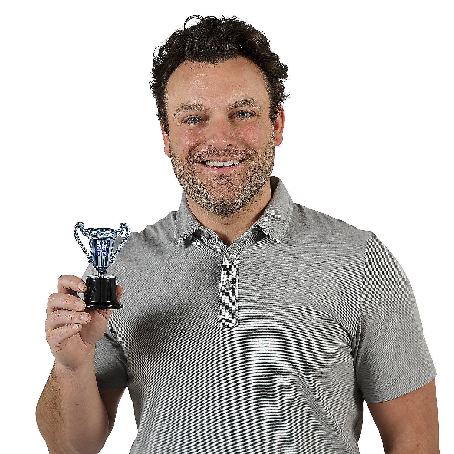 Fun Express Blue World’s Best Dad Trophies - 12 Pc.