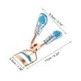 thumbnail image 2 of Unique Bargains 1 Pcs Women Heart Pattern Hnadle Eyelash Curler for Business Travel Carbon Steel PS Blue  Rose Gold Tone, 2 of 4