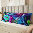 thumbnail image 2 of Fotbe Neon Free Play Funda para Almohada Corporal con Diseño, Funda de Microfibra Ultrasuave de 20x54 Pulgadas, Ropa de Cama Elegante, 2 of 7