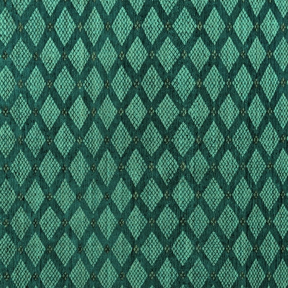 Ahgly Company Indoor Square Abstract Turquoise Blue Modern Area Rugs, 6' Square