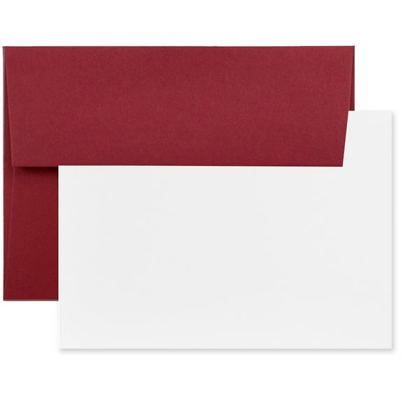 JAM Paper Stationery Set, A7 Size, Dark Red, 25/Pack