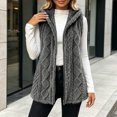 thumbnail image 2 of Winter Vest Fleece for Women Plus Size Cozy Warm Fuzzy Hooded Sleeveless Jackets Lightweight Casual Leisure Zipper Waistcoat Outerwear with Pockets, 2 of 9