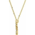 thumbnail image 3 of Precious Stars Unisex 14K Yellow Gold 1/6 CTW White Natural Diamond Initial Q Pendant Necklace, 3 of 3