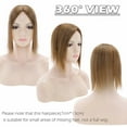thumbnail image 5 of Benehair Silk Base Clip In Topper Hairpiece 100% Remy Real Human Hair Extensions Invisible Women Straight Brown 7cm*13cm, 5 of 9