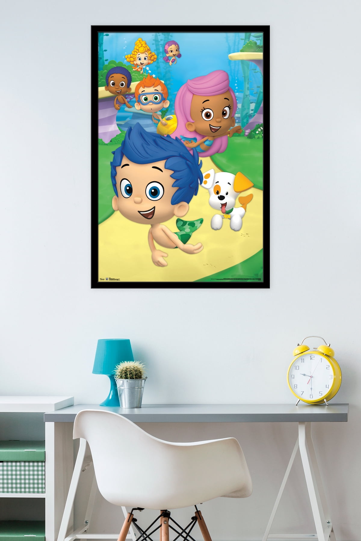 Nickelodeon Bubble Guppies - Group Wall Poster, 22.375" x 34", Framed