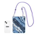thumbnail image 6 of Multi-Color Cross-Body Handbag 8.27×5.91in Waterproof, Scratch-Resistant And Odor-Free Detachable Shoulder Strap Slateblue Marble_3, 6 of 8