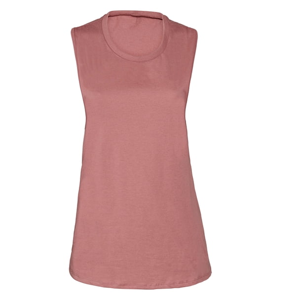 Bella + Canvas - Camiseta Sin Mangas Muscle de Jersey para Mujer (Malva)