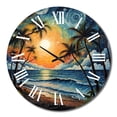 thumbnail image 4 of Designart "Beach Tropical Vibes Painting I" Beach Oversized Wall Clock, 4 of 5
