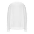 thumbnail image 4 of ClodeEU Sweaters For Women,Knit Long Sleeve Crew Neck Pullover Tops, Fall Fashion Clothing White,Womens Plus XXL, 4 of 5