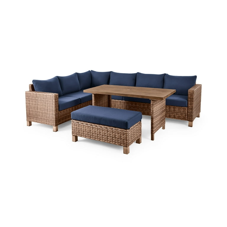 Better Homes & Gardens Brookbury 4-Piece Wicker Patio Sectional