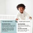 thumbnail image 3 of Toddler Wearable Blanket with Sleeves - Tealbee Dreamsie | Baby & Toddler Sleep Bag with Feet for Walkers and Walking Baby. TOG 0.8 Sleep Bag with Sleeves to Keep Warm from Summer to Winter (2T-3T), 3 of 11