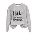 thumbnail image 4 of EGNMCR Chandail en Molleton de Noël Col Rond Imprimé Ample Manches Longues Sans Capuche, 4 of 4