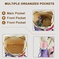 thumbnail image 3 of URSOFINE Color Block Drawstring Backpack Lightweight Large Capacity Casual Daypack, 3 of 8