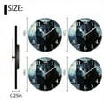 thumbnail image 2 of Non-Ticking Silent Wall Clocks Battery Operated Personalized Decor Clock for Living Room,Bedroom-Majestic Black Wolf With Piercing Blue Eyes(10inch), 2 of 4