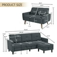 thumbnail image 3 of Pingliang Home Furniture Set,Convertible Sectional Sofa Couch with Storage Ottoman and Loveseat, Modern L Shaped 3 Seat Couch Sofa with Side Storage Pockets for Living Room Apartment Office Studio, 3 of 7